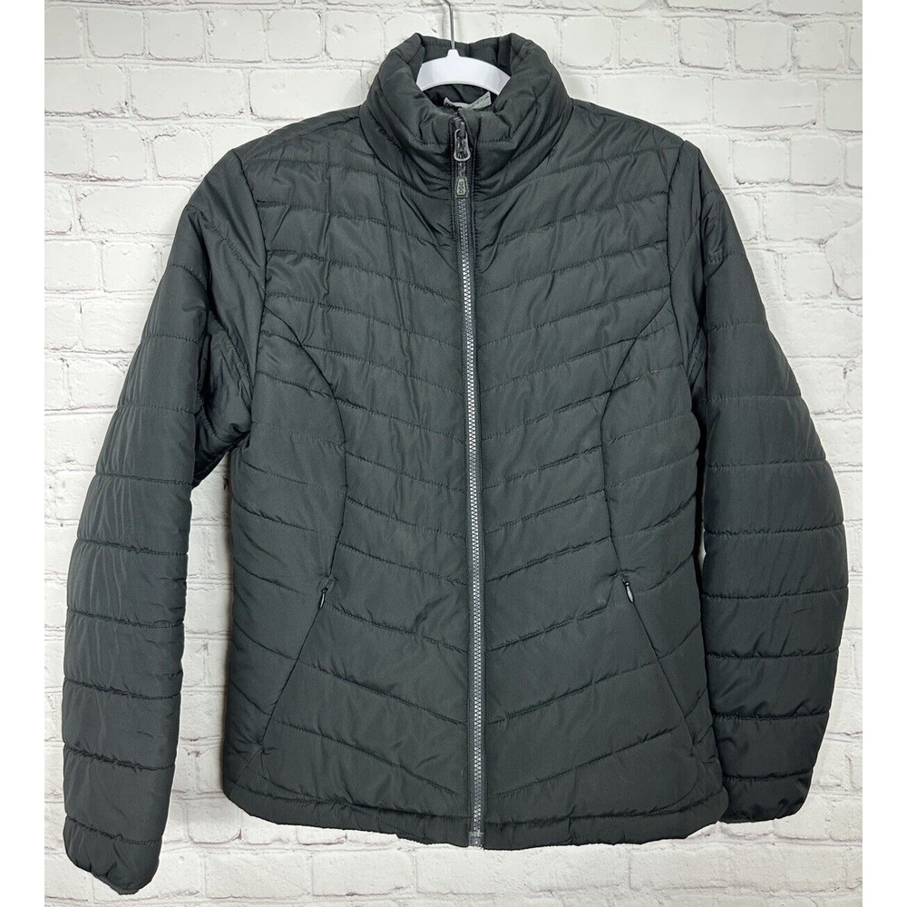 DSG Women's puffer coat jacket black Full Zip EUC